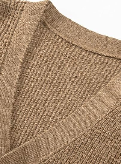 Mens Cardigan Sweater V Neck Casual Button Down Long Sleeve Cable Knit Sweaters with Pockets