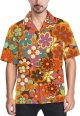 Men'sButton Up Shirt Vintage Hawaiian Beach Shirt Funny Party Shirt