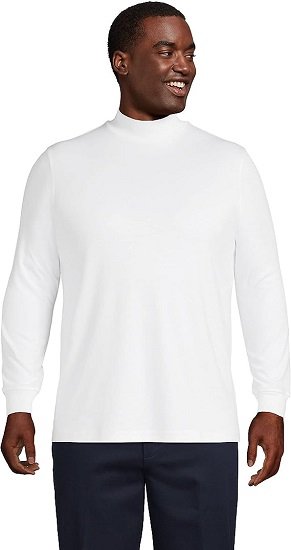 mens Long Sleeve  Mockneck T-Shirt