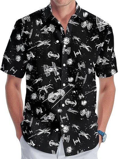 Men's Button Shirt, Summer TropicalHawaiian Shirt ,  Vacation Short Sleeve Casual Shirt Men