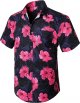 Men's Short Sleeve Hawaiian Shirts Casual Floral Button Down Tropical Shirt